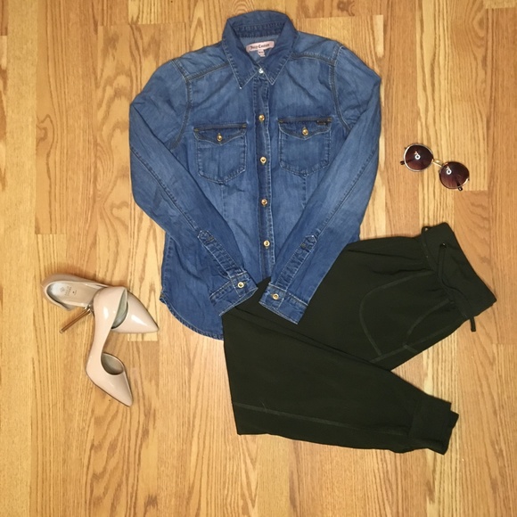 XS Juicy Couture Denim Shirt - Picture 3 of 9